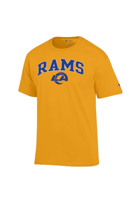 Men's Champion Gold Los Angeles Rams Arch Over Logo T-Shirt