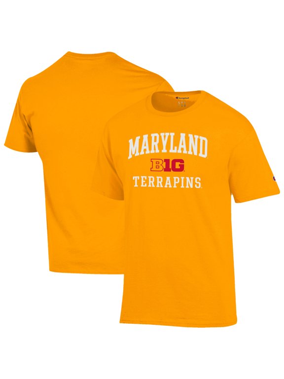 Men's Champion Gold Maryland Terrapins Big Ten T-Shirt