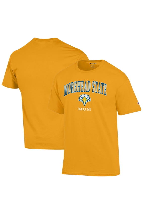 Unisex Champion Gold Morehead State Eagles Mom Logo T-Shirt