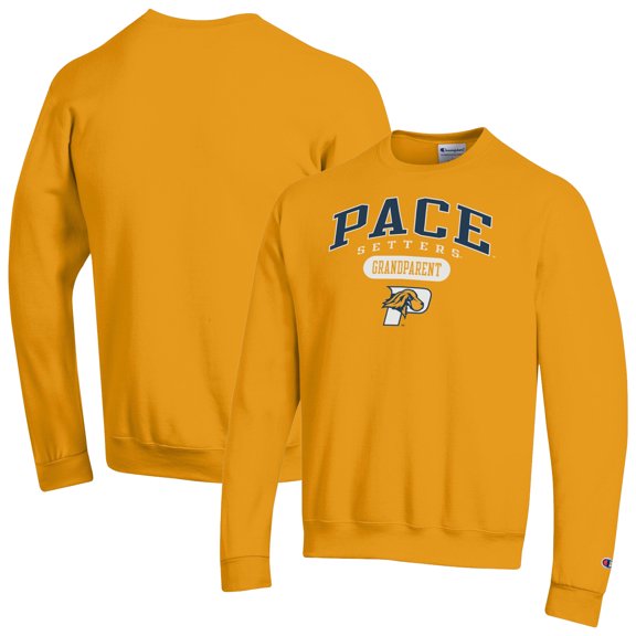 Men's Champion Gold Pace University Setters Grandparent Logo Eco Powerblend Sweatshirt