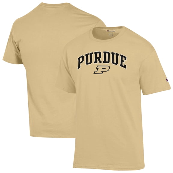 Men's-Champion  Gold Purdue Boilermakers Arch Over Logo T-Shirt