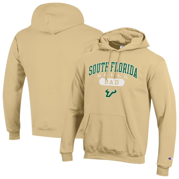 Men's Champion Gold South Florida Bulls Dad Pill Box Eco Powerblend Hoodie