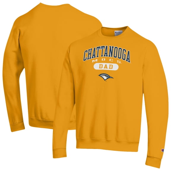 Men's Champion Gold Tennessee Chattanooga Mocs Dad Pill Box Eco Powerblend Sweatshirt
