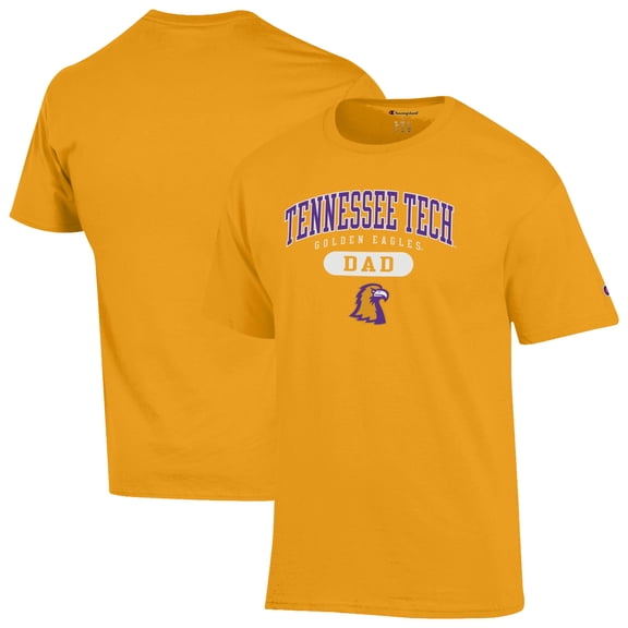 Men's Champion Gold Tennessee Tech Golden Eagles Dad Pill Box Jersey T-Shirt