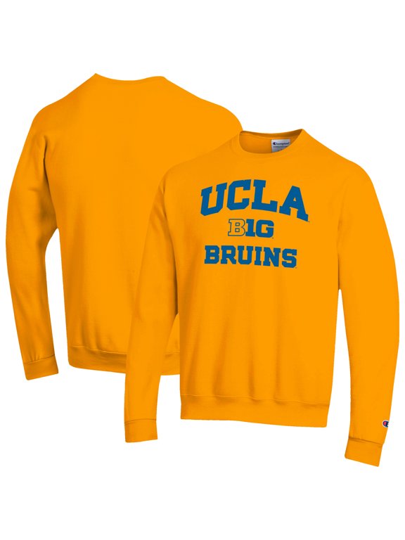Men's Champion Gold UCLA Bruins Big Ten Powerblend Pullover Sweatshirt