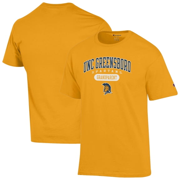 Men's Champion Gold UNCG Spartans Grandparent Logo T-Shirt