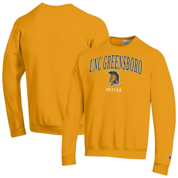 Unisex Champion Gold UNCG Spartans Mom Logo Eco Powerblend Sweatshirt