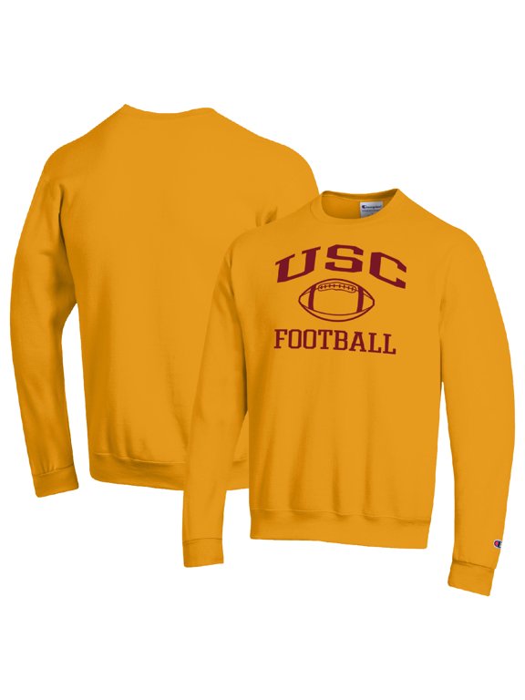 Men's Champion Gold USC Trojans Football Icon Pullover Sweatshirt