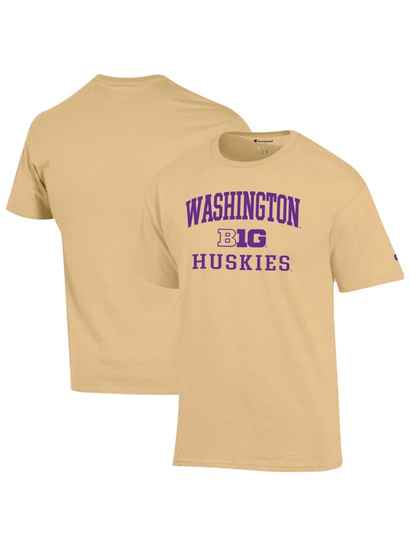 Men's Champion Gold Washington Huskies Big Ten T-Shirt