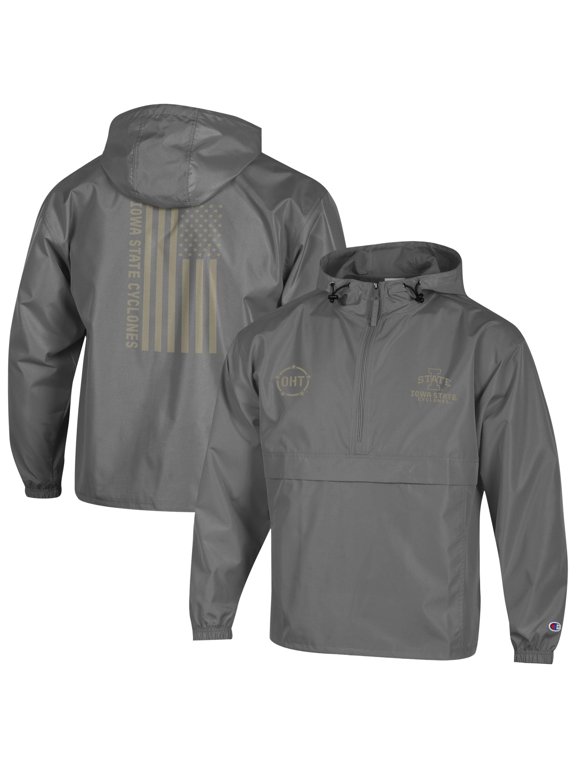 Men's Champion Graphite Iowa State Cyclones OHT Flag Packable Jacket
