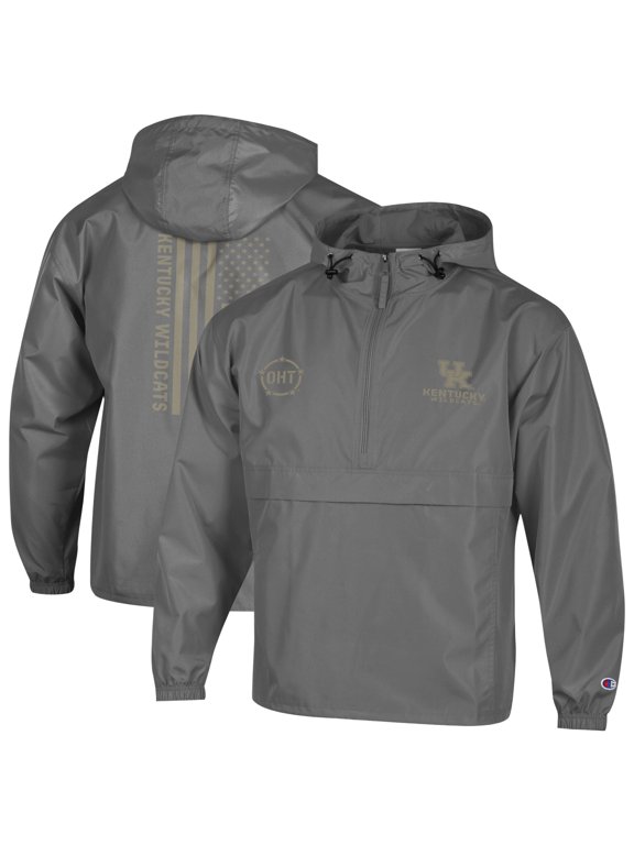 Men's Champion Graphite Kentucky Wildcats OHT Flag Packable Jacket