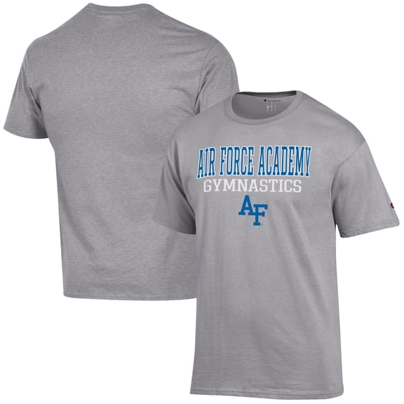 Men's Champion Gray Air Force Falcons Gymnastics Stack T-Shirt
