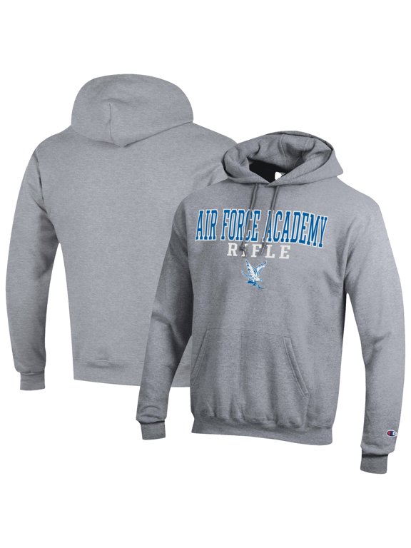 Men's Champion Gray Air Force Falcons Rifle Stack Powerblend Pullover Hoodie