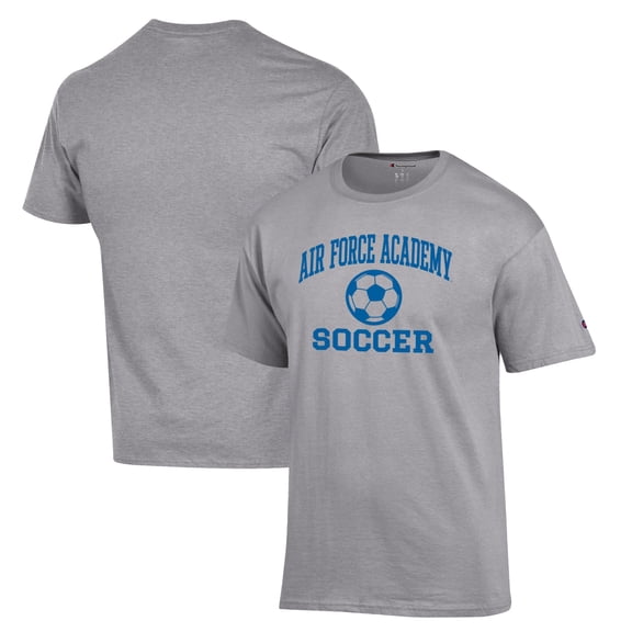 Men's Champion Gray Air Force Falcons Soccer Icon T-Shirt
