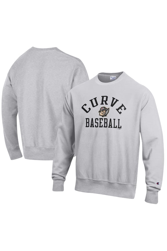 Men's Champion Gray Altoona Curve Baseball Reverse Weave Pullover Sweatshirt