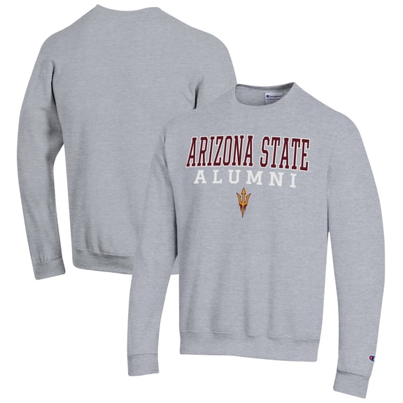 Men's Champion Gray Arizona State Sun Devils Alumni Logo Pullover Sweatshirt