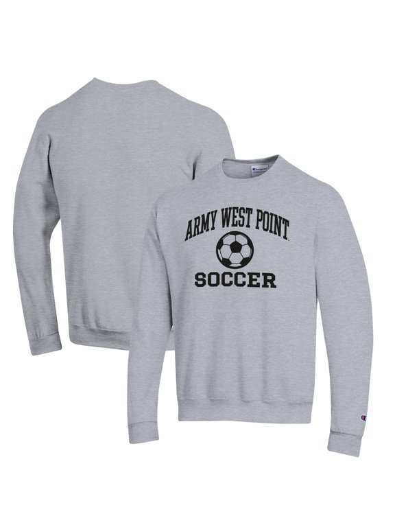 Men's Champion Gray Army Black Knights Soccer Icon Powerblend Pullover Sweatshirt