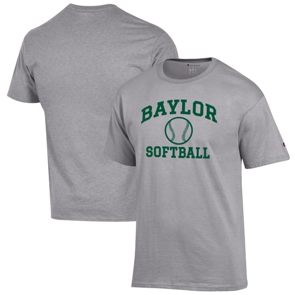 Men's Champion Gray Baylor Bears Softball Icon T-Shirt