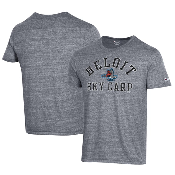 Men's Champion Gray Beloit Sky Carp Ultimate Tri-Blend T-Shirt