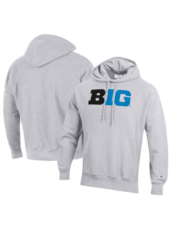 Men's Champion Gray Big Ten Gear Conference Pullover Hoodie