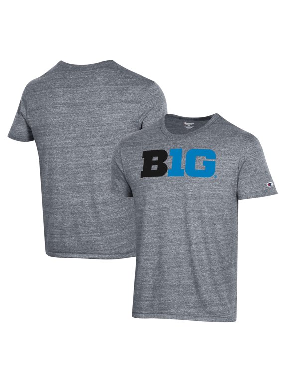 Men's Champion Gray Big Ten Gear Conference Ultimate Triblend T-Shirt