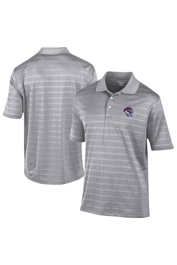 Men's Champion Gray Binghamton Rumble Ponies Textured Solid Polo