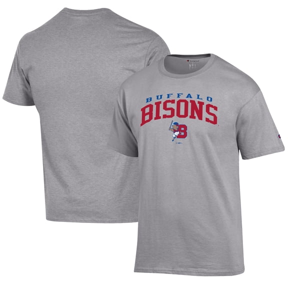 Men's Champion Gray Buffalo Bisons Jersey T-Shirt