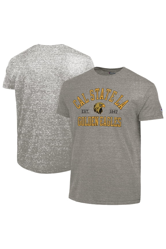 Men's Champion Gray Cal State L.A. Golden Eagles Ultimate Tri-Blend T-Shirt