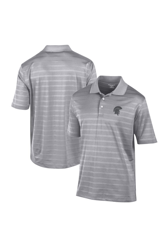 Men's Champion Gray Case Western Reserve Spartans Textured Solid Polo