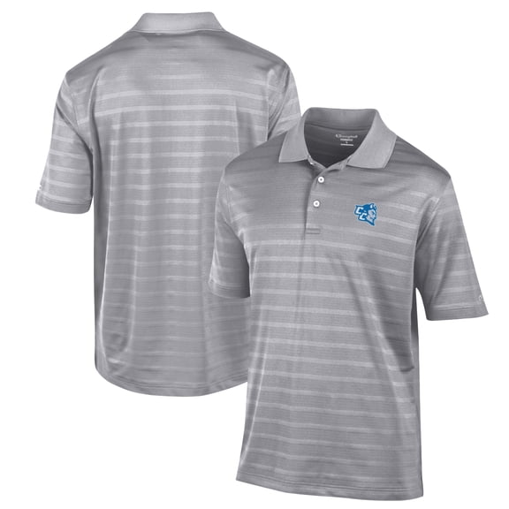 Men's Champion Gray Central Connecticut State Blue Devils Textured Solid Polo