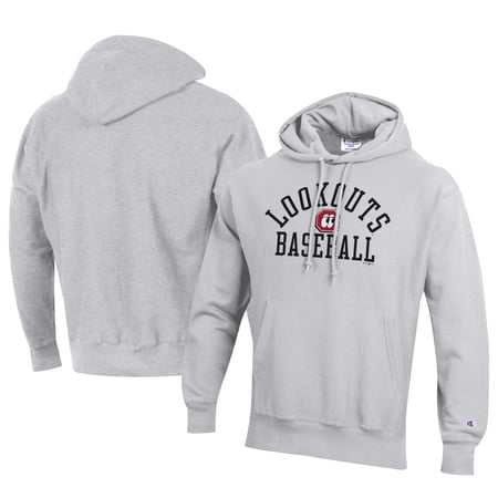 Men's Champion Gray Chattanooga Lookouts Baseball Reverse Weave Pullover Hoodie