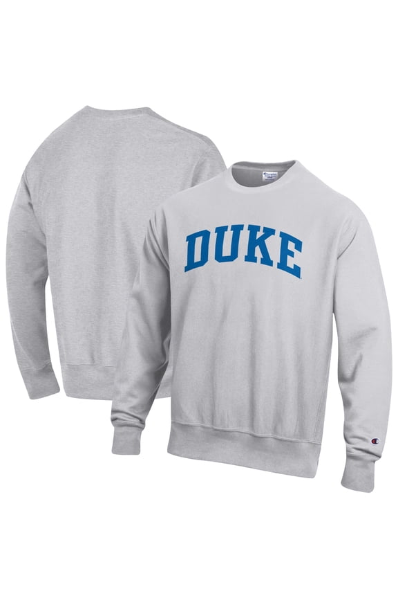Men's Champion Gray Duke Blue Devils Reverse Weave Fleece Sweatshirt