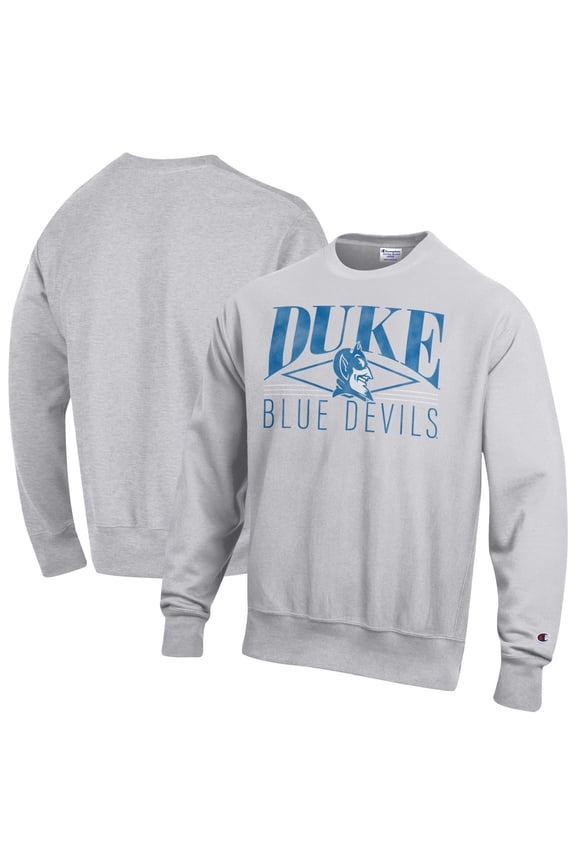 Men's Champion Gray Duke Blue Devils Reverse Weave Fleece Sweatshirt