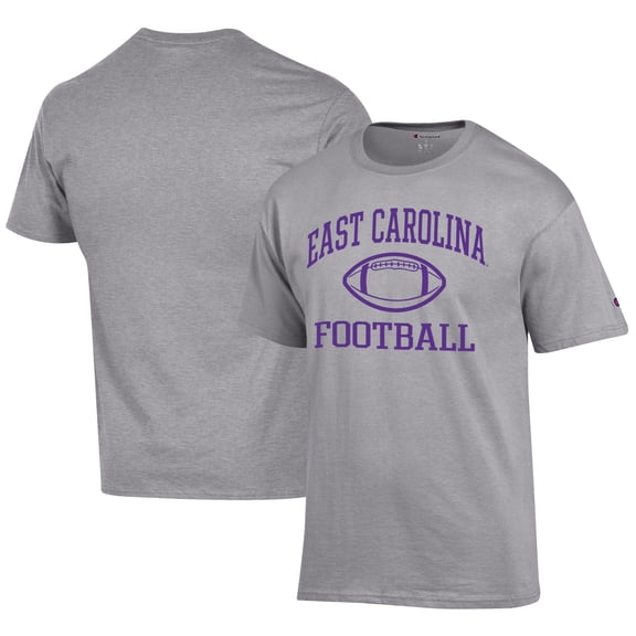 Men's Champion Gray ECU Pirates Football Jersey T-Shirt