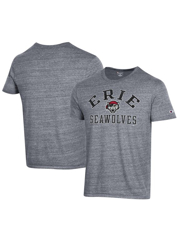 Men's Champion Gray Erie SeaWolves Ultimate Tri-Blend T-Shirt