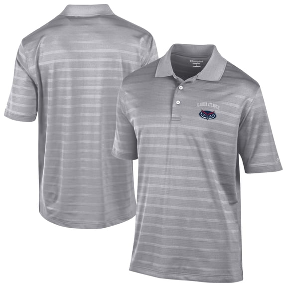 Men's Champion Gray Florida Atlantic Owls Textured Solid Polo