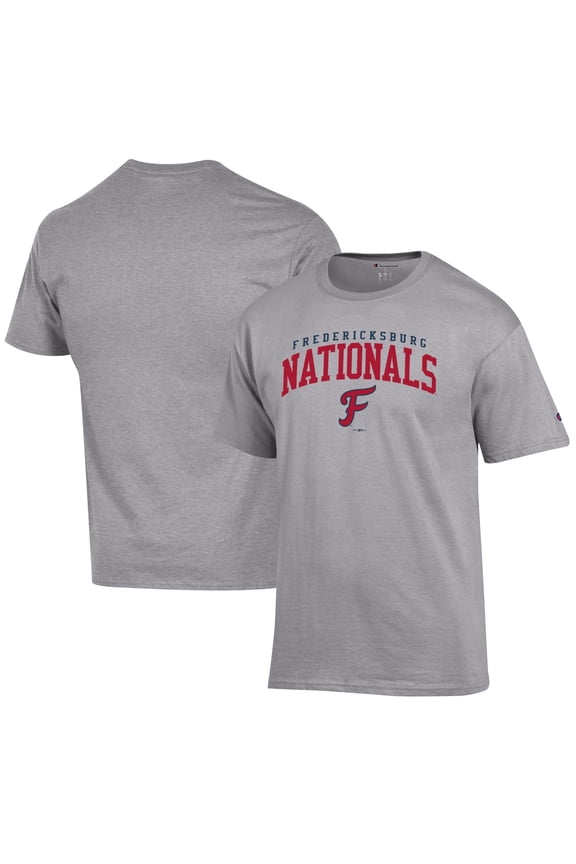 Men's Champion Gray Fredericksburg Nationals Jersey T-Shirt