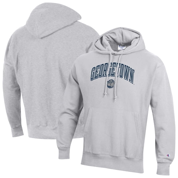 Men's Champion Gray Georgetown Hoyas Reverse Weave Hoodie