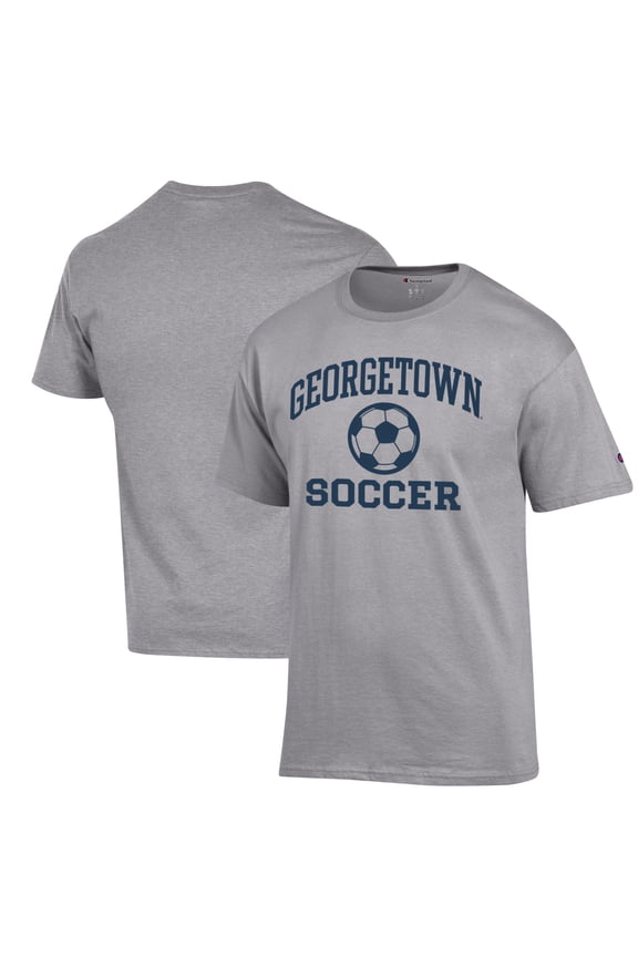 Men's Champion Gray Georgetown Hoyas Soccer Icon T-Shirt