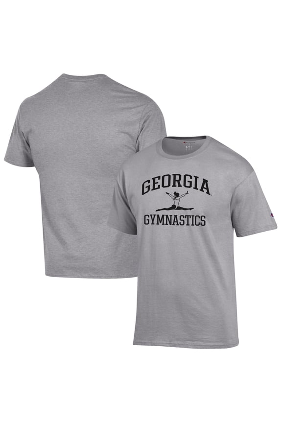 Men's Champion  Gray Georgia Bulldogs Gymnastics Icon T-Shirt