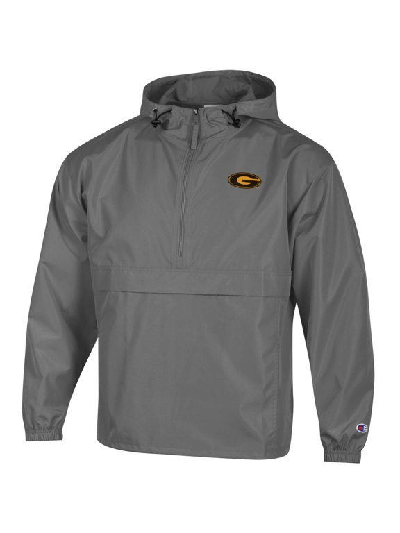 Men's Champion Gray Grambling Tigers Packable Half-Zip Hooded Jacket