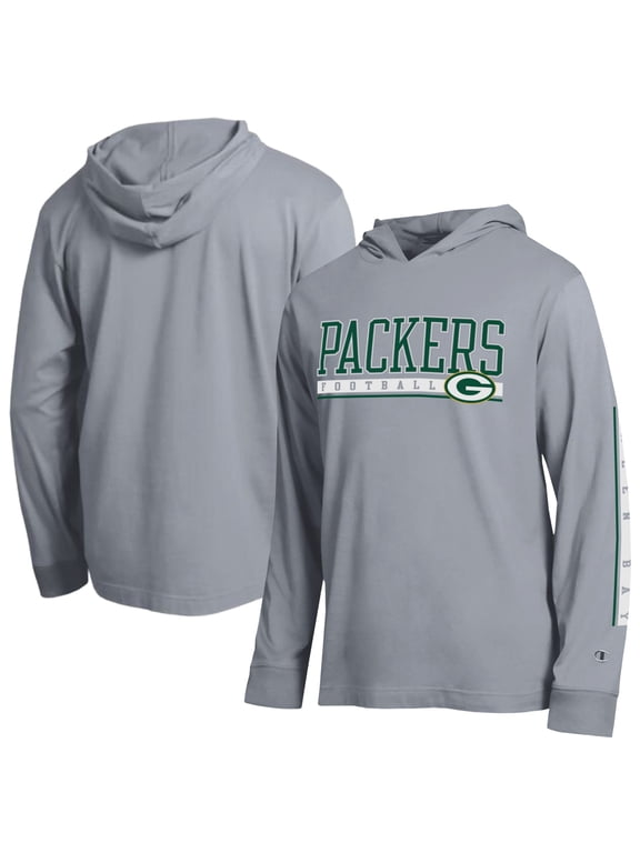 Men's Champion Gray Green Bay Packers All Star Hooded T-Shirt