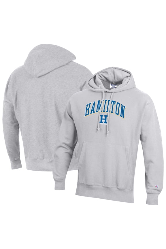 Men's Champion Gray Hamilton Continentals Reverse Weave Hoodie