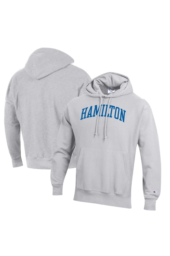 Men's Champion Gray Hamilton Continentals Reverse Weave Pullover Hoodie