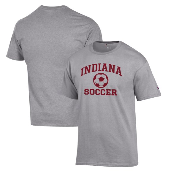 Men's Champion Gray Indiana Hoosiers Soccer Icon T-Shirt