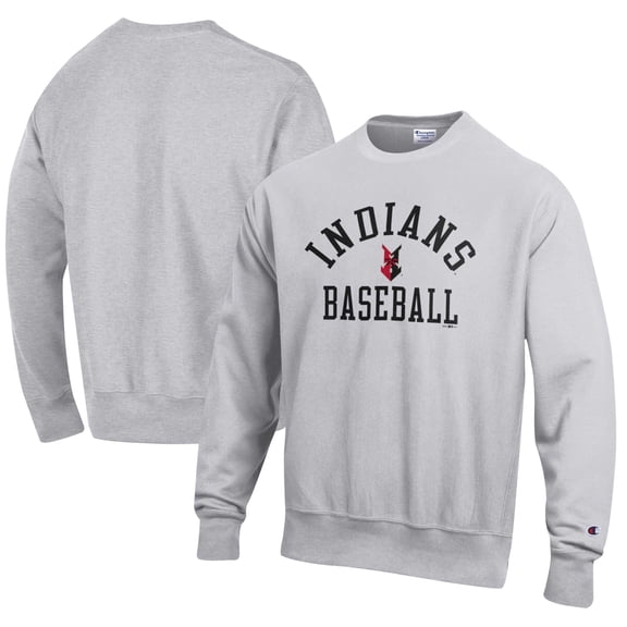 Men's Champion Gray Indianapolis Indians Baseball Reverse Weave Pullover Sweatshirt