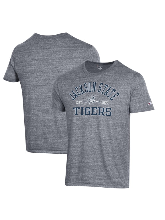 Men's Champion Gray Jackson State Tigers Ultimate Tri-Blend T-Shirt