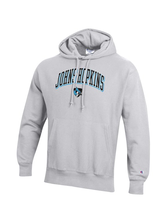 Men's Champion Gray Johns Hopkins Blue Jays Arch Logo Reverse Weave Hoodie