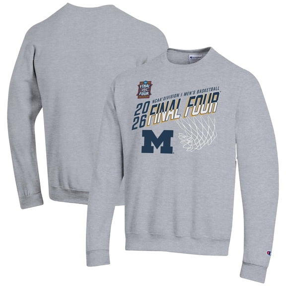 Men's Champion Gray Michigan Wolverines 2026 NCAA Men's Basketball Tournament March Madness Final Four Eco Powerblend