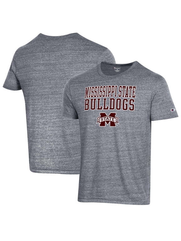 Men's Champion Gray Mississippi State Bulldogs Ultimate Triblend T-Shirt